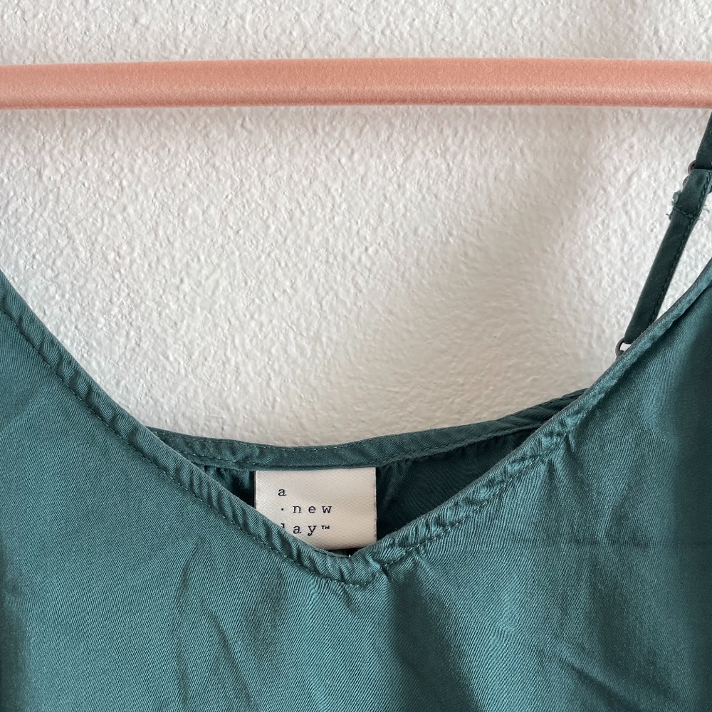 Green Spaghetti Strap Tank
